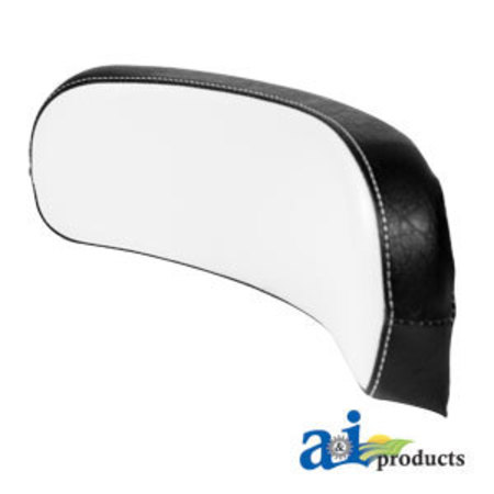 A & I PRODUCTS Back Cushion, Plastic Base, for Fiberglass Back Support, WHT/BLK 5.5" x2" x17" A-380684R93-5